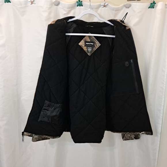 Mens Sz L 42/44 Realtree Camouflage Quilted Insulated Hunting Coat Worn Once - Picture 14 of 14